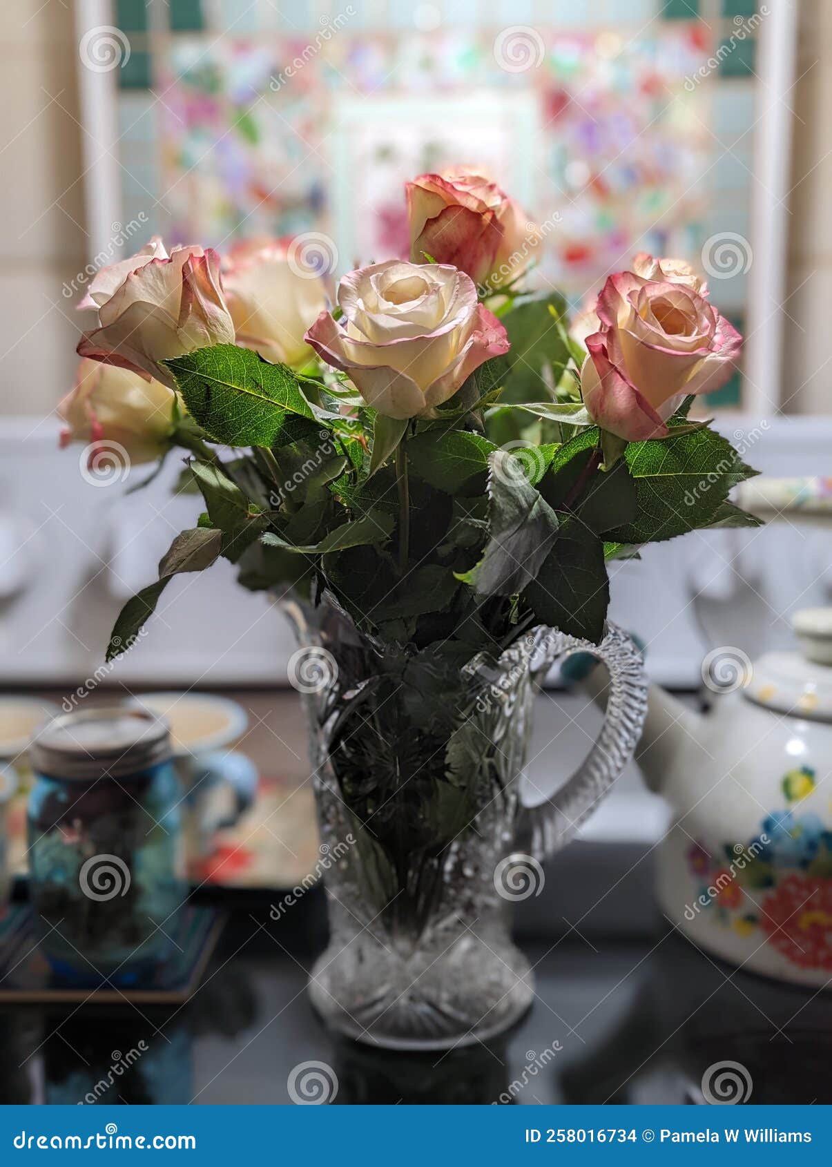 Portrait of Kitchen Roses stock photo. Image of portrait 258016734