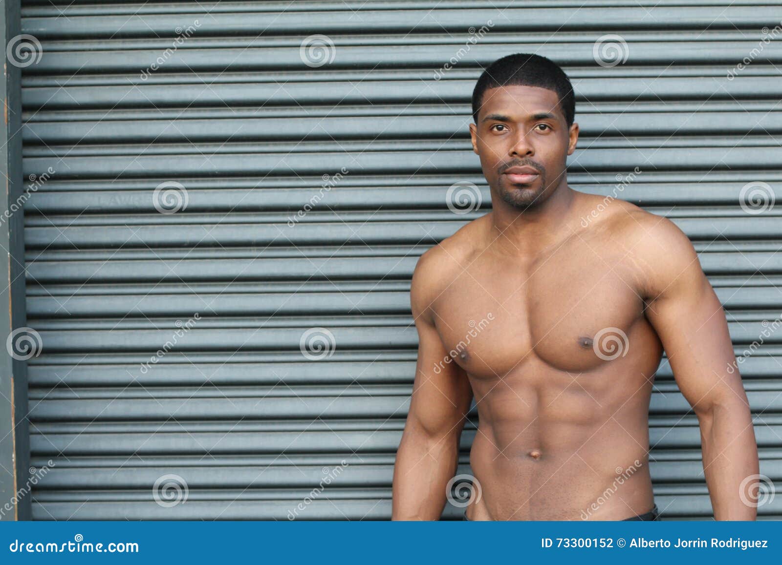 Portrait Of A Lean Toned And Ripped Muscle Fitness Man 