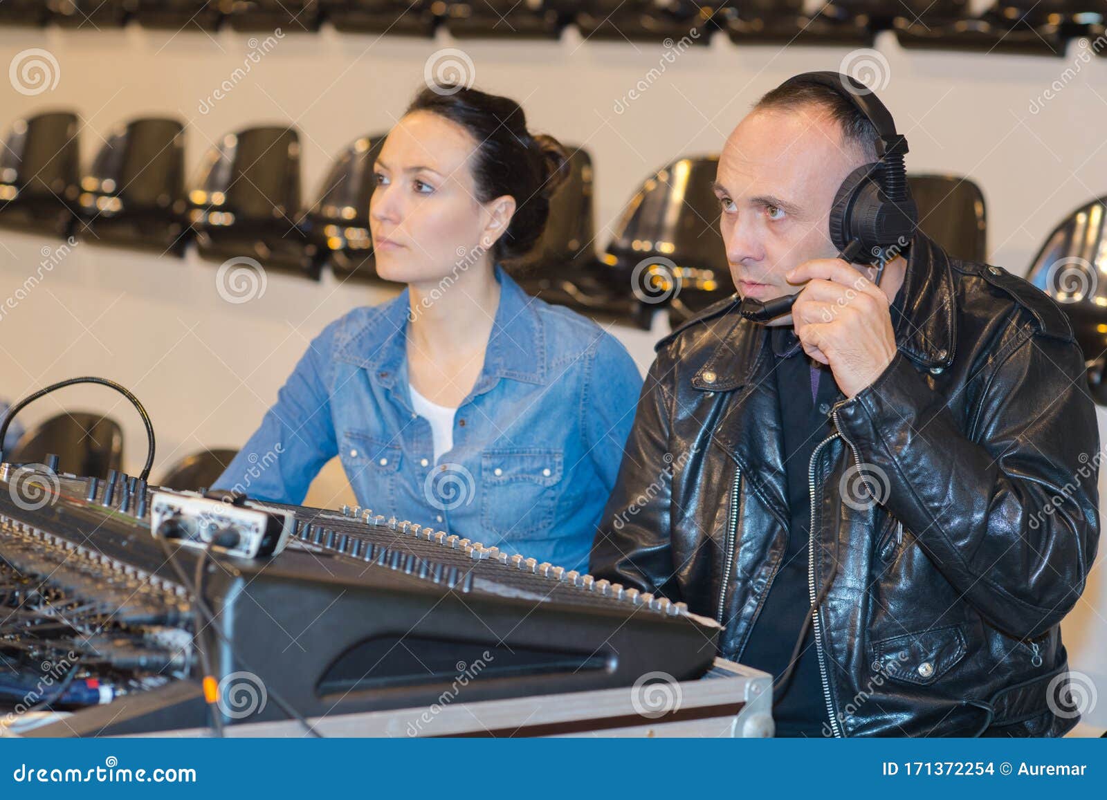 Portrait Lighting Directors Stock Photo Image of media, sound 171372254