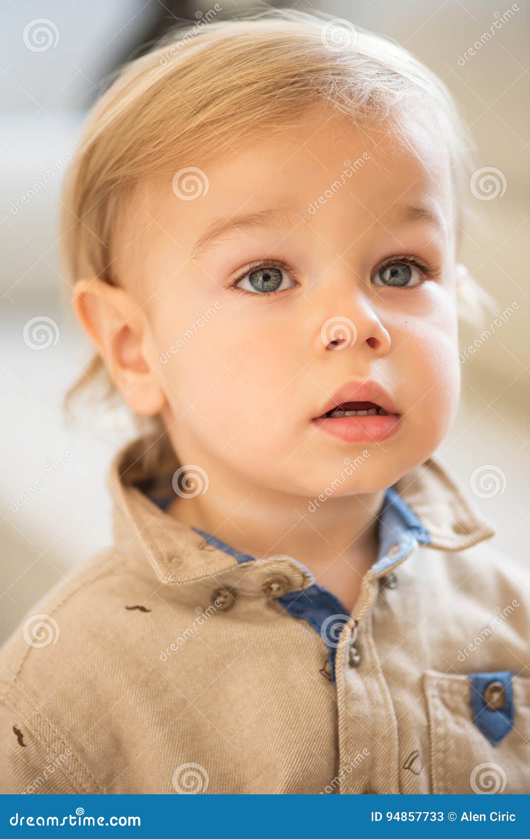 Portrait of Little Boy with Blue Eyes. Stock Image Image of portrait