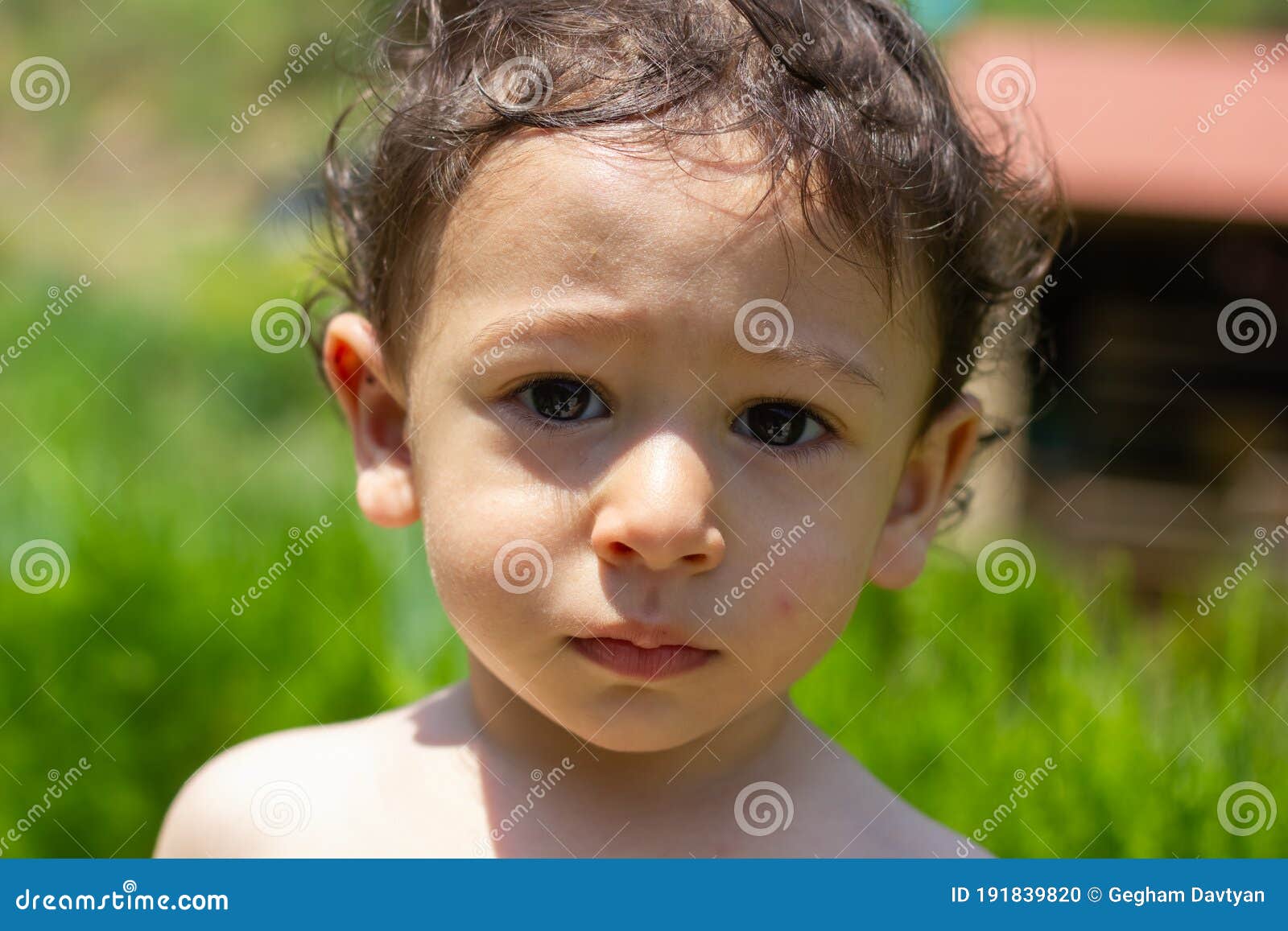 Portrait of a Little Boy, Portrait of a Sad Boy Stock Photo Image of