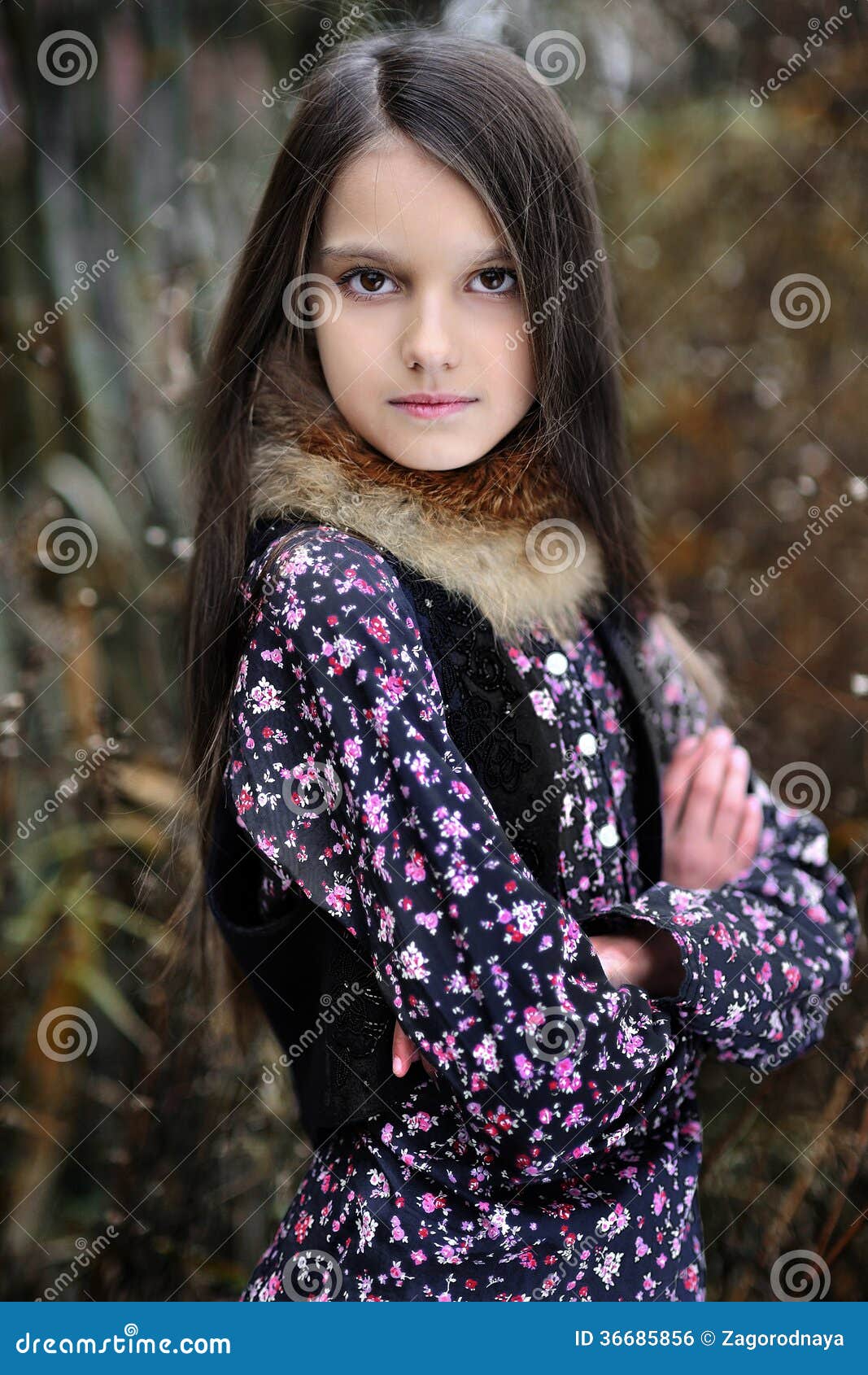 Portrait of little girl stock photo. Image of hair, autumn - 36685856