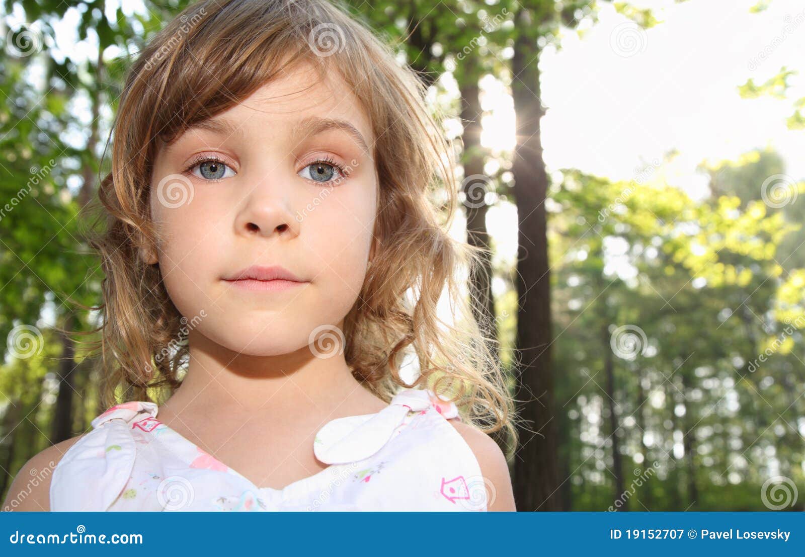 Portrait Of Little Girl With Blonde Hair Stock Image Image Of