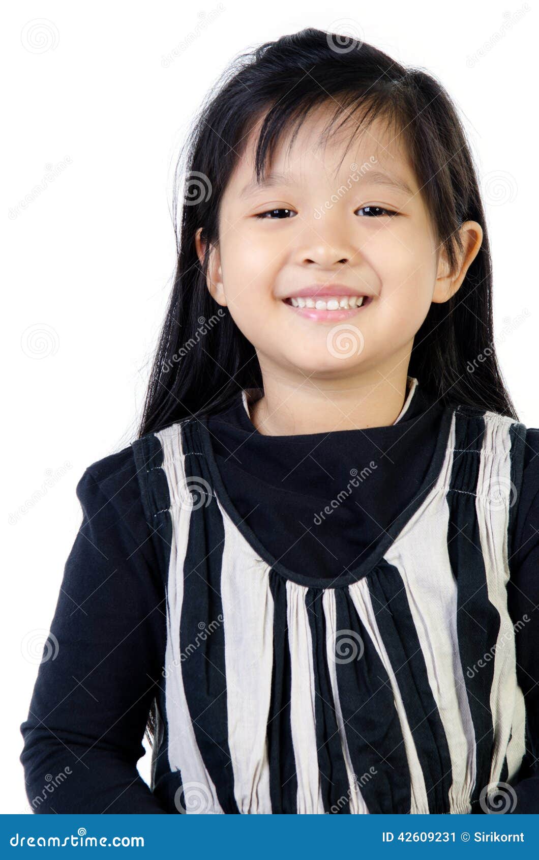 Portrait Of Little Happy Asian Cute Girl Stock Image Image Of Looking Asian 42609231