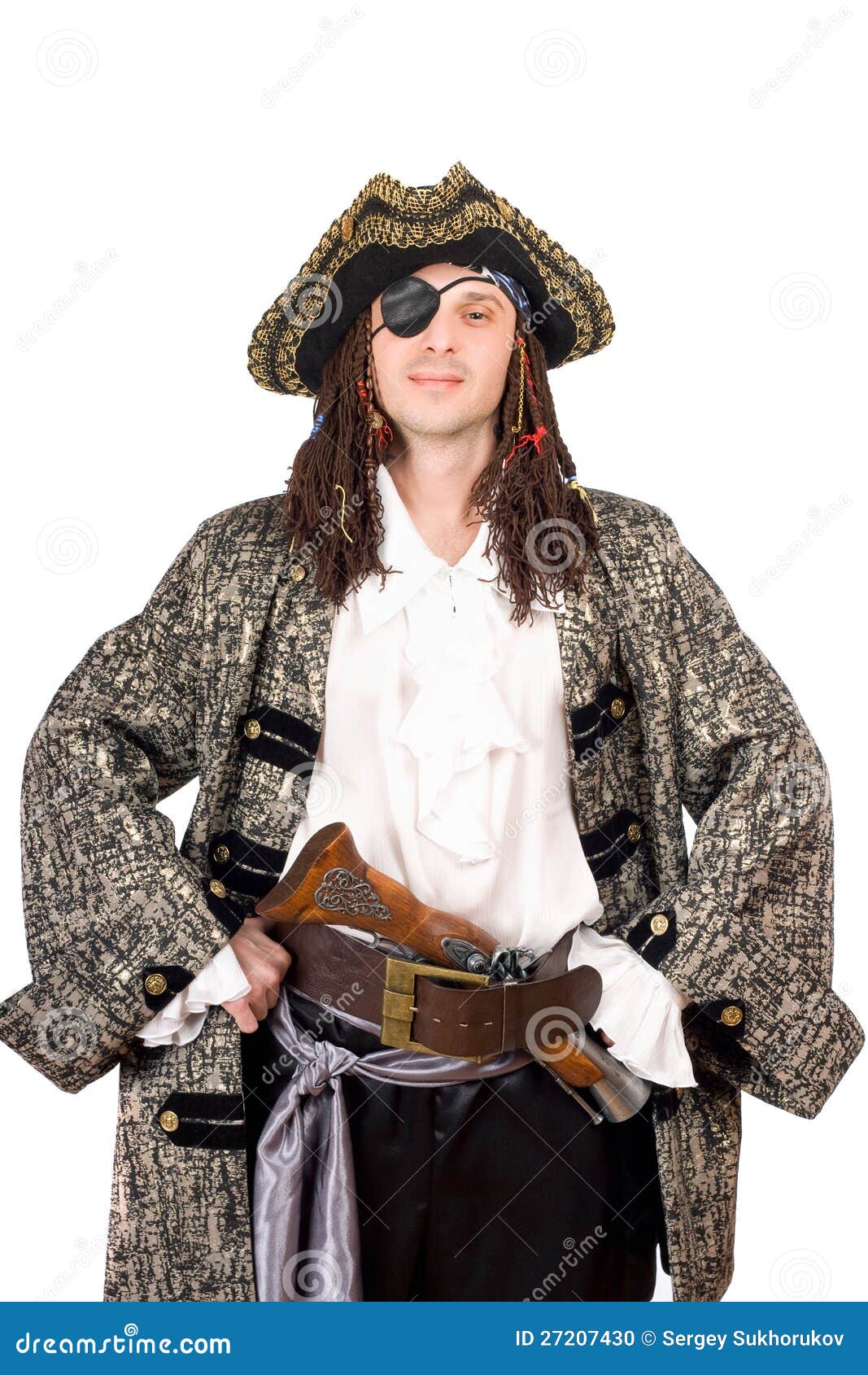 Portrait of Man Dressed As Pirate Stock Photo - Image of medieval, belt ...