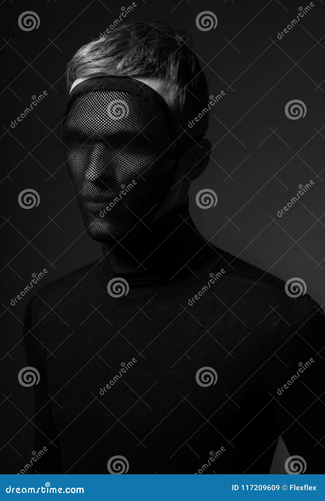 Portrait Of Man In Face Mask Stock Image Image of person, posing