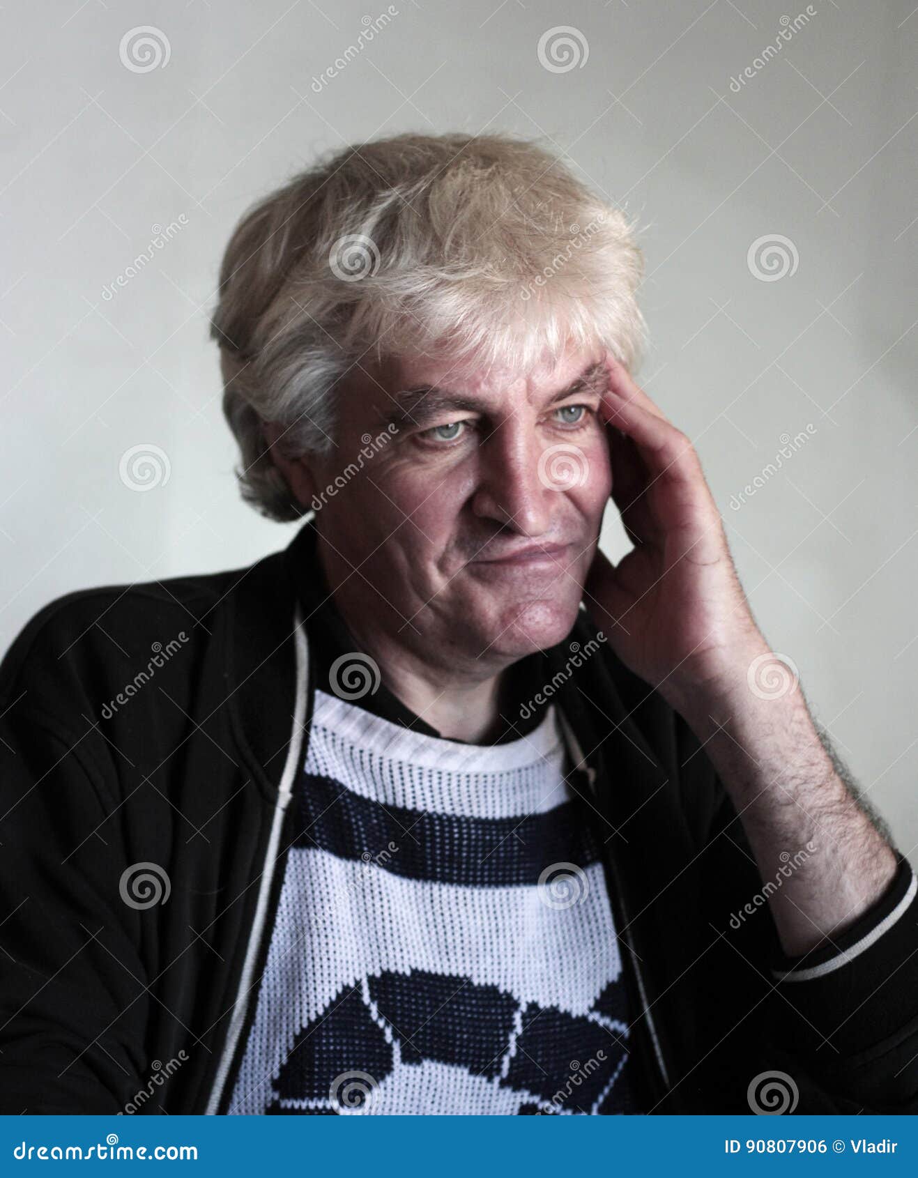 Portrait Man In His 50s With Blond Hair Stock Photo Image Of