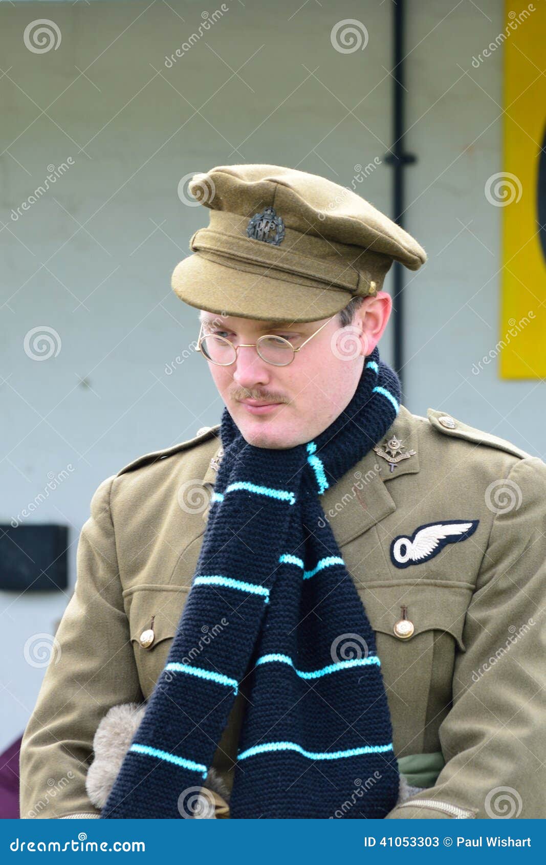 Portrait of Man in World War Gear Including Scarf Editorial Stock Photo ...