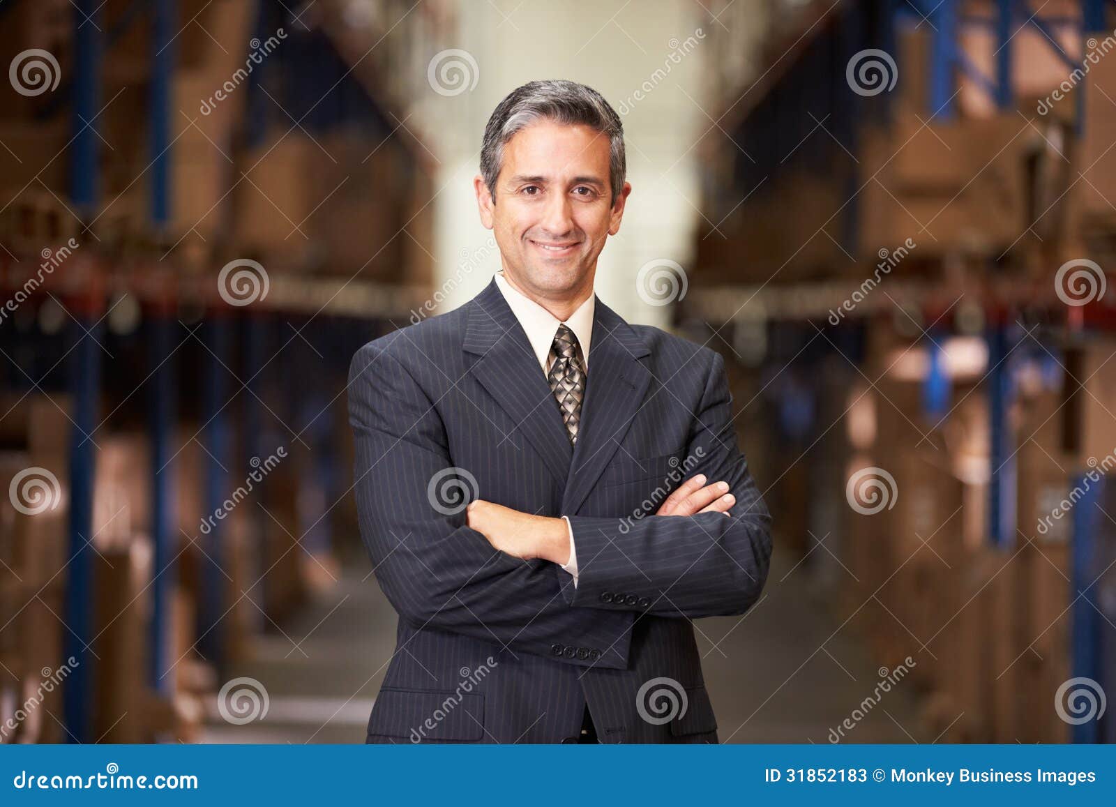 portrait of manager in warehouse