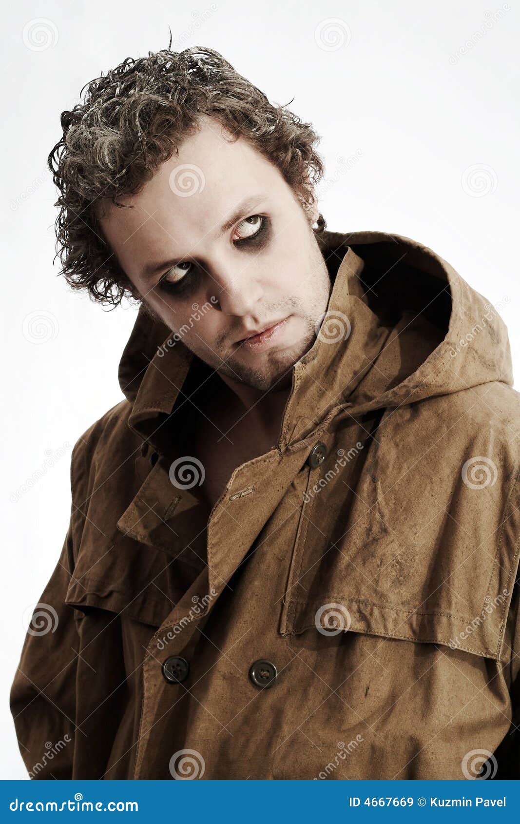 Portrait of Maniac Roll Up One S Eyes Stock Image Image of demonic