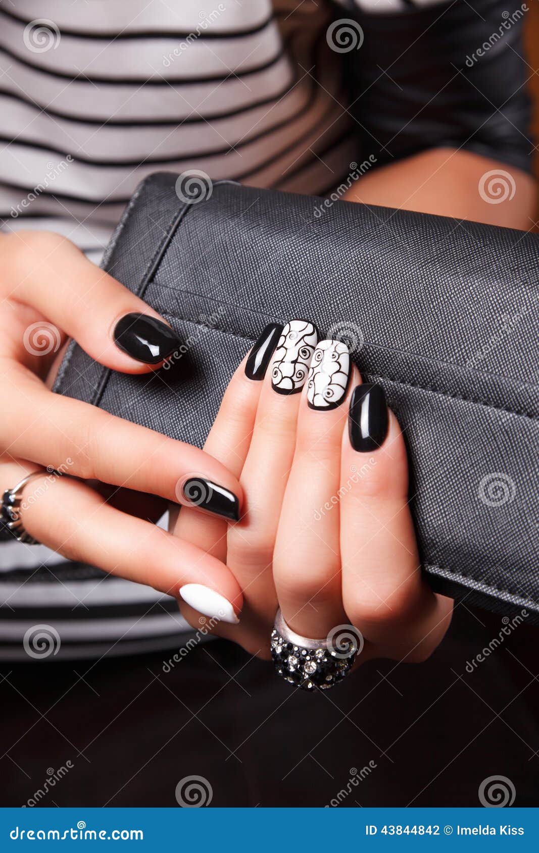 portrait of manicured nails