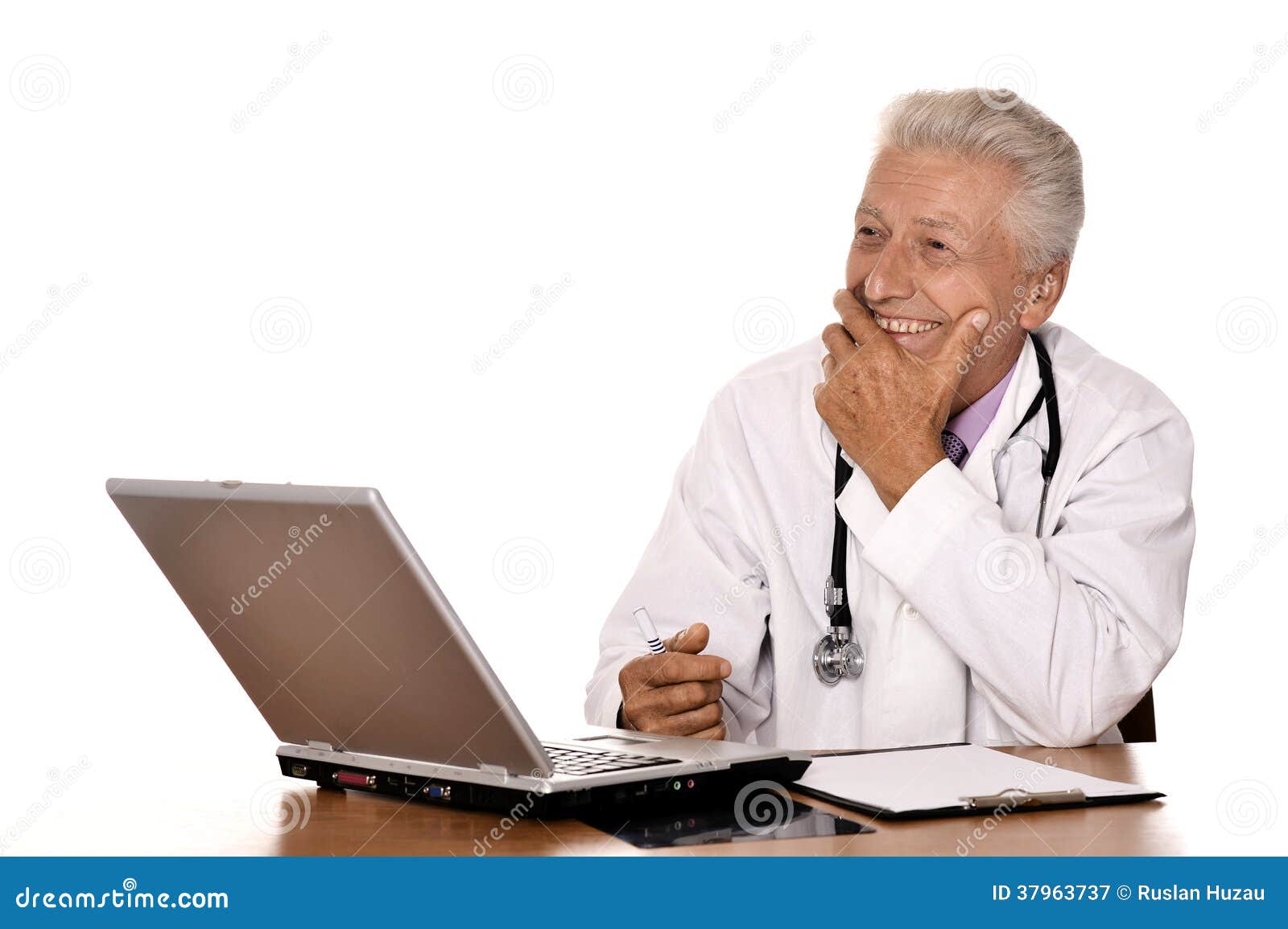 Portrait of Medical Doctor at Work Stock Image - Image of aged, person ...