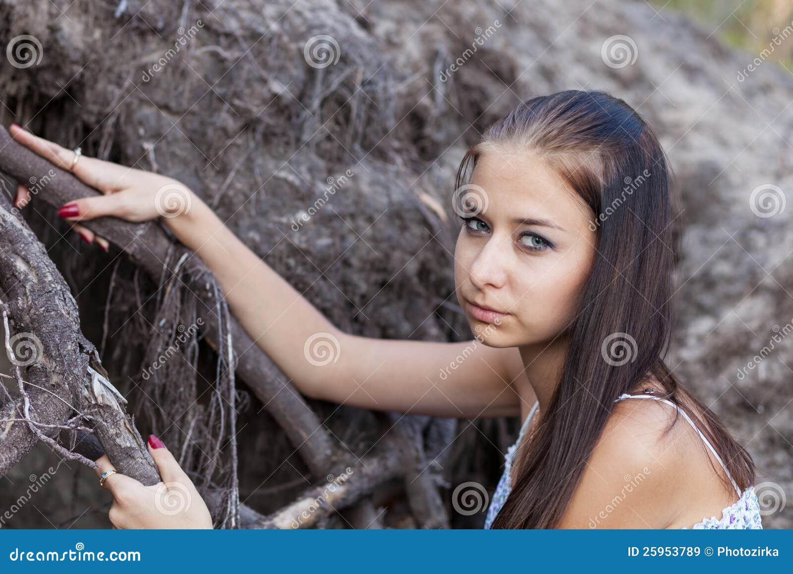 Portrait of Melancholy Girl Stock Image Image of beautiful