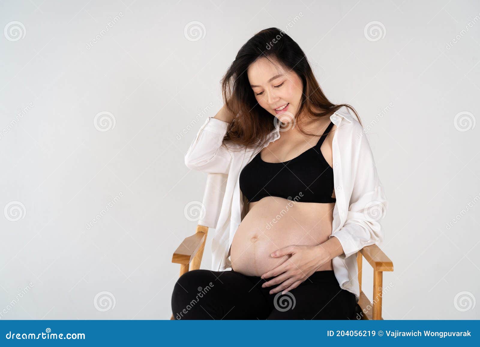 Naked Pregnant Asian