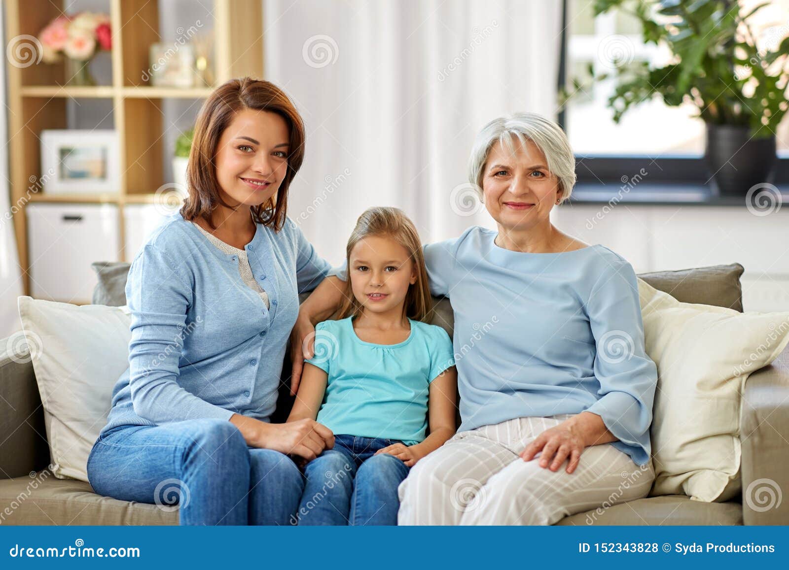 Portrait Of Mother Daughter And Grandmother Stock Photo Image Of
