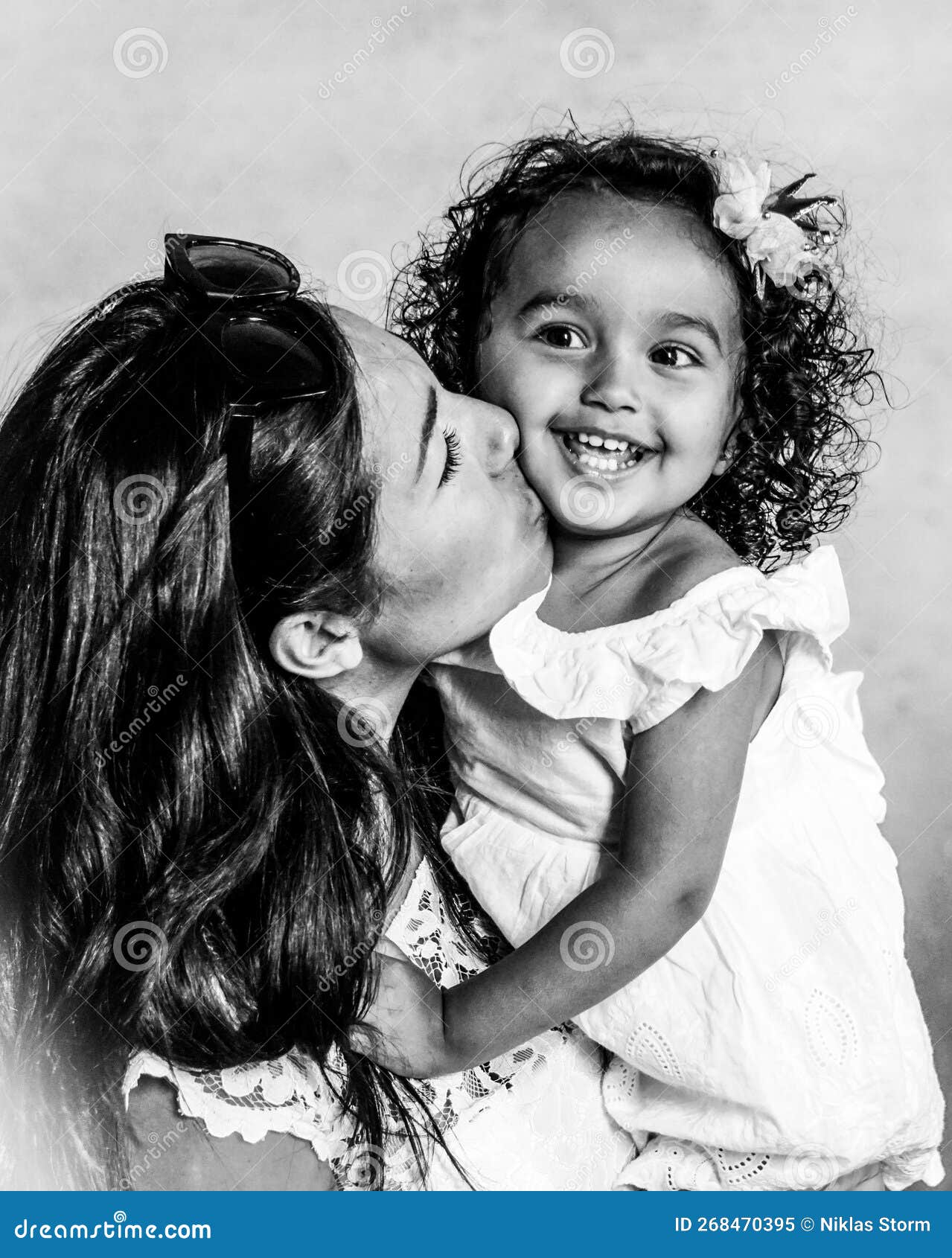 Portrait of Mother with Daughter at Home Stock Image Image of cute