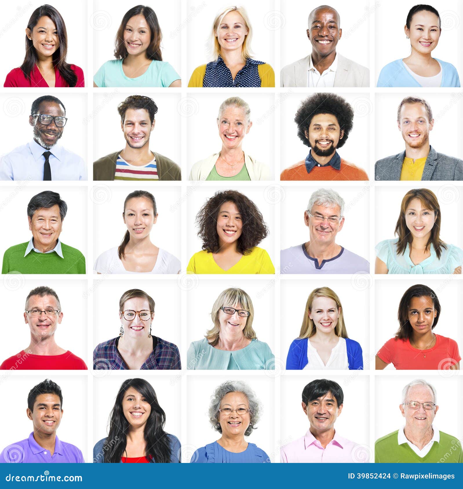 portrait of multiethnic colorful diverse people