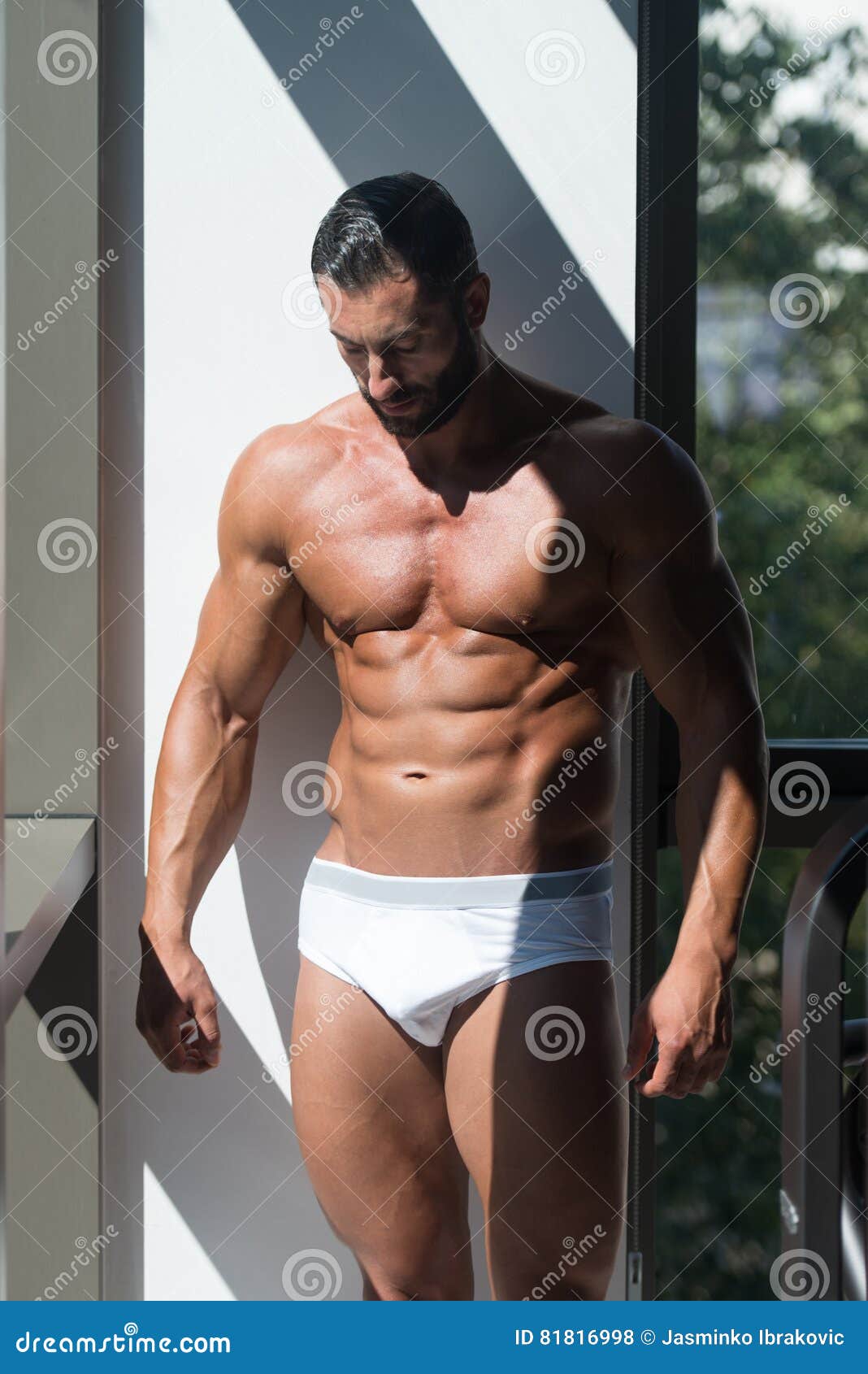 Portrait of a Muscular Shirtless Male in Underwear Stock Photo - Image of  naked, portrait: 81816998