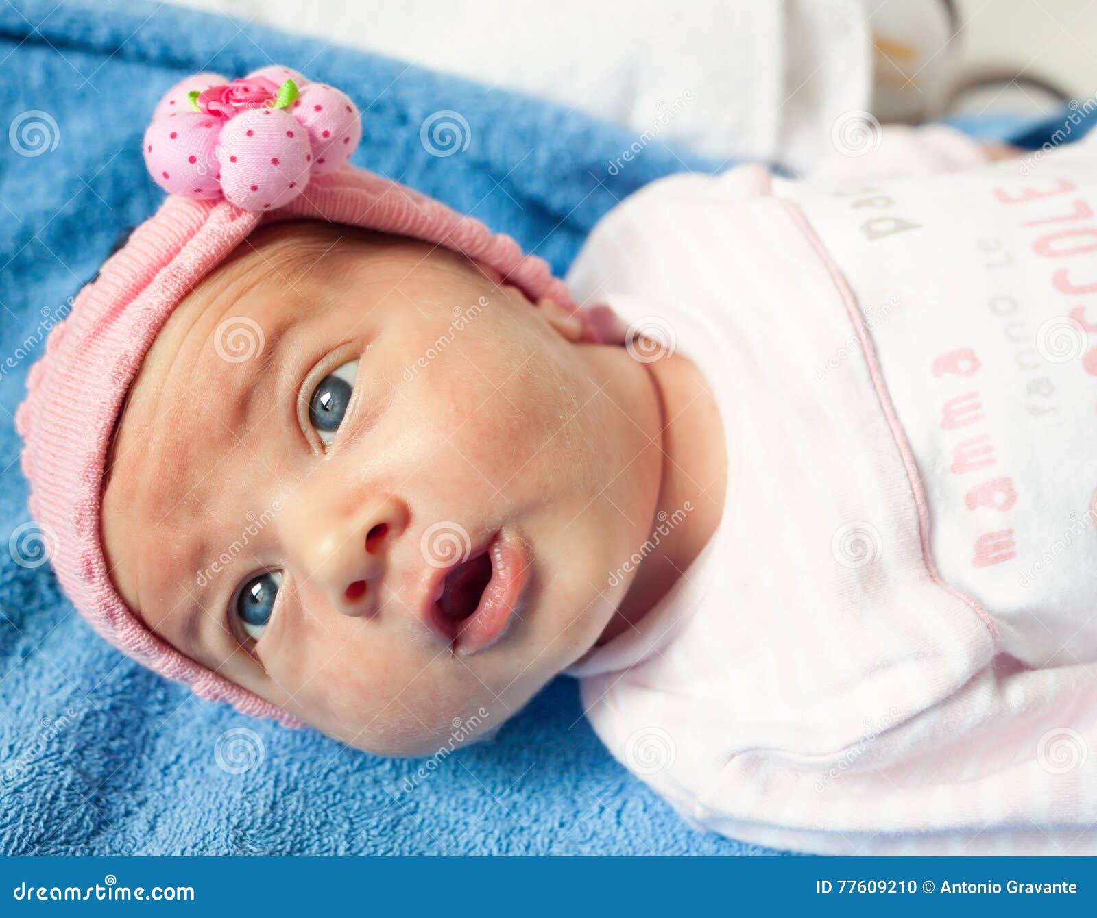 Portrait of a Newborn Baby Girl Stock Photo - Image of caucasian