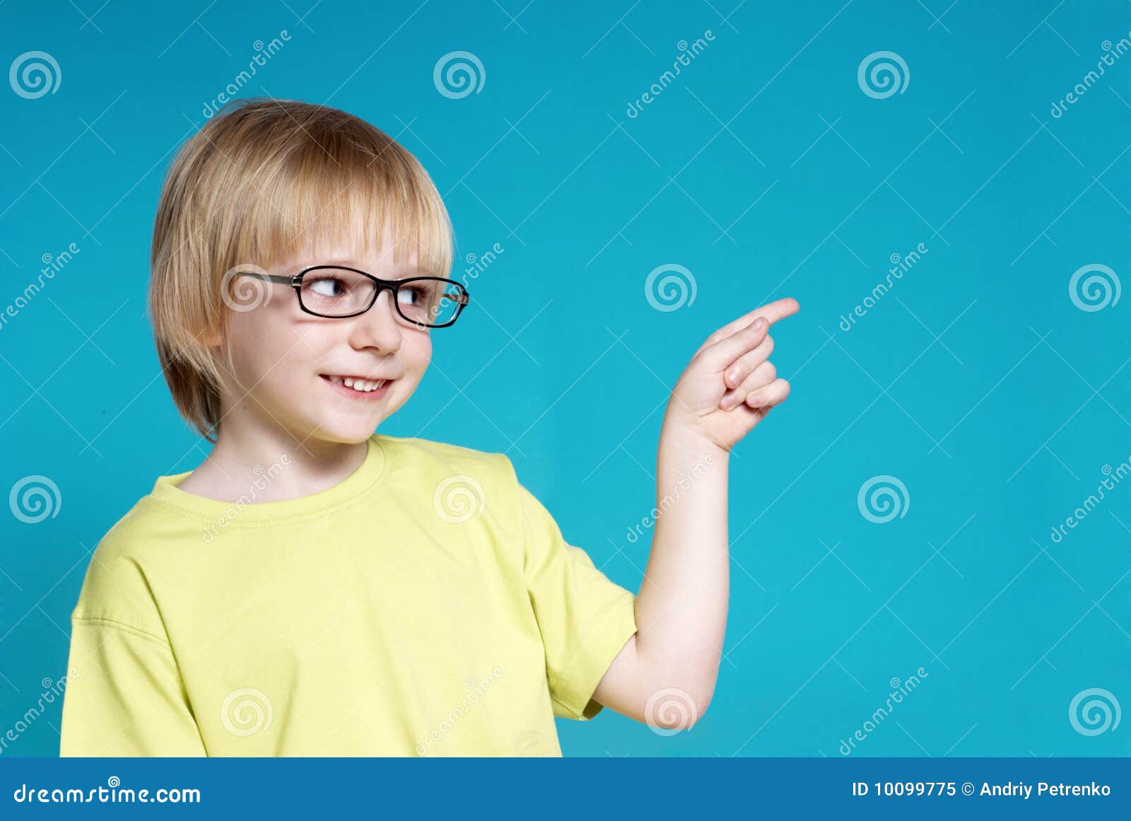 Portrait of the Nice Boy in Glasses Stock Image Image of successful