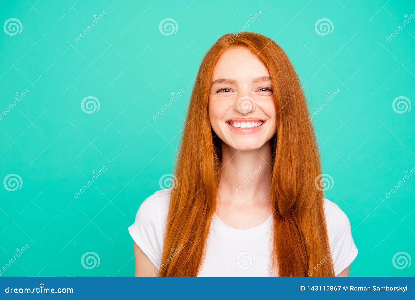 Portrait Of Nice Adorable Positive Cheerful Glad Cute 