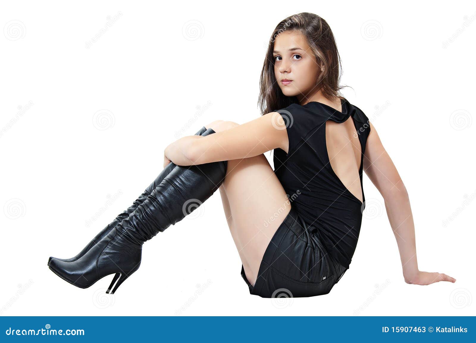 Teen Girls Wearing Thigh High Boots