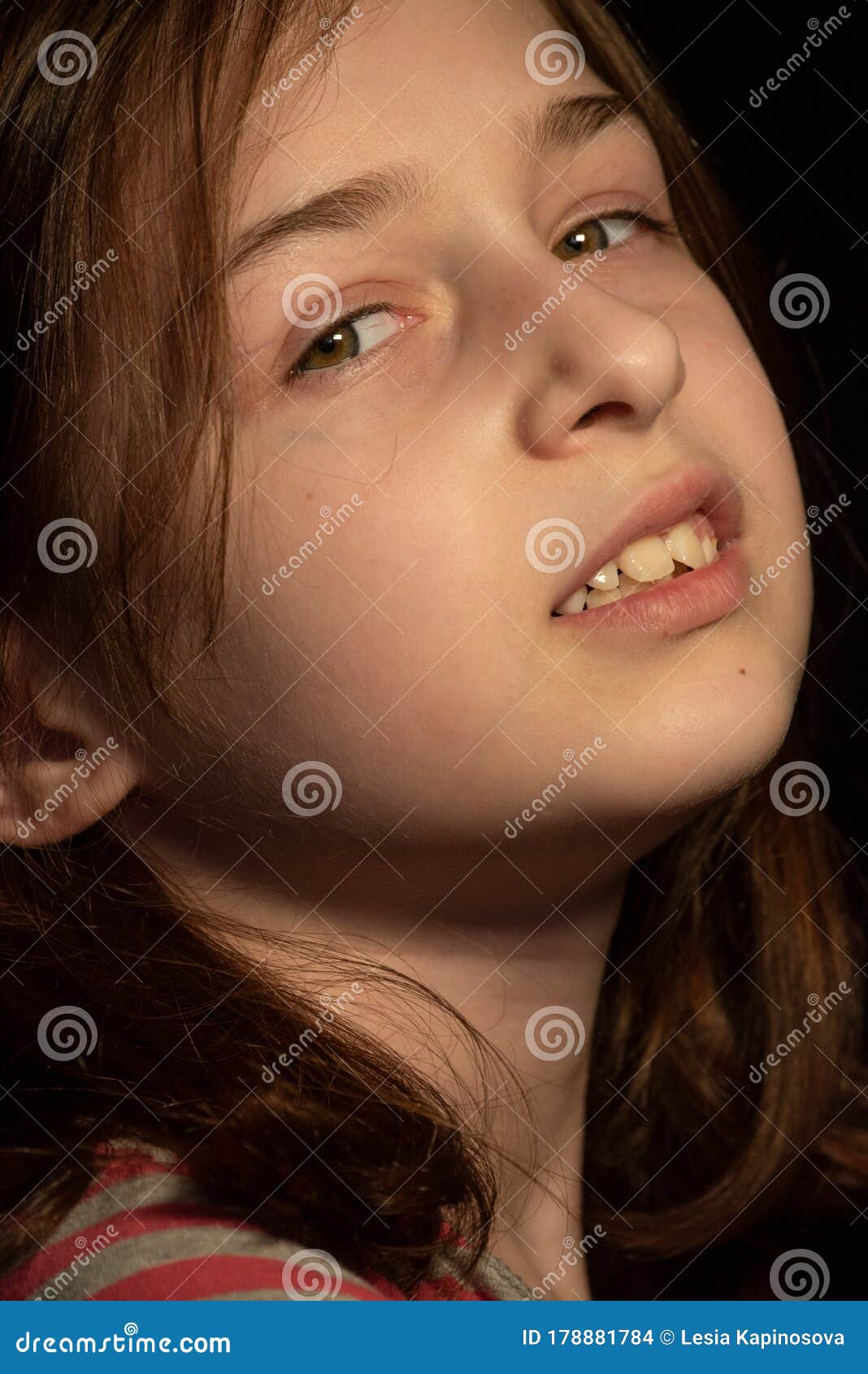 Nine Year Old Girl Singing With Microphone Stock Photo Cartoondealer