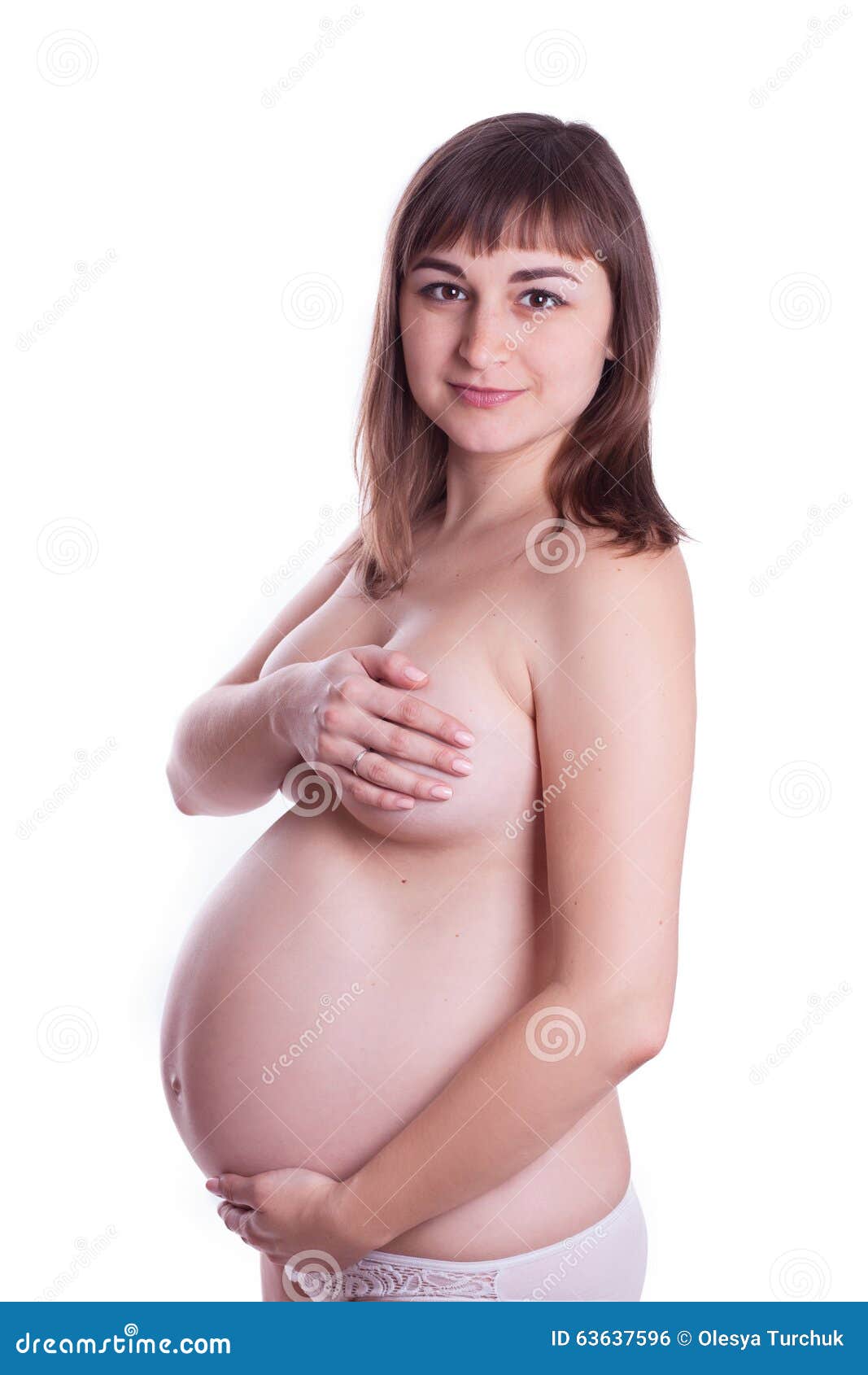 Cute Pregnant Girls Naked - Portrait Of A Nude Pregnant Woman Girl Stock Photo - Image ...