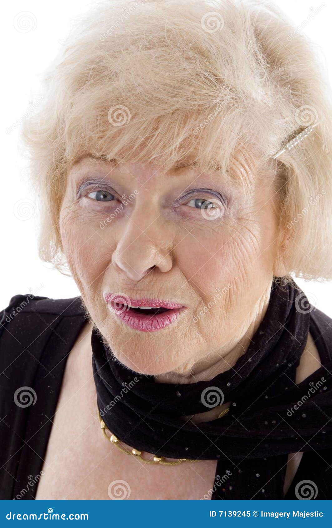 Portrait of Old Female Looking at Camera Stock Image - Image of older ...