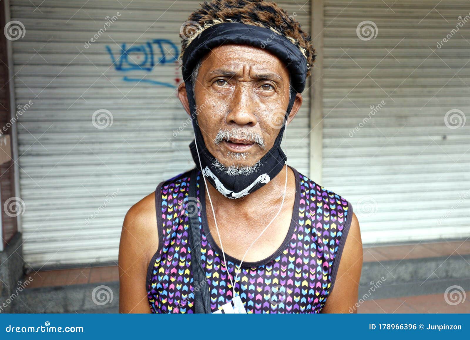 Portrait Of An Old Filipino Man Editorial Image