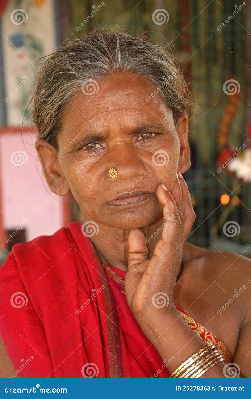 Portrait Old Indian Woman Editorial Stock Photo Image