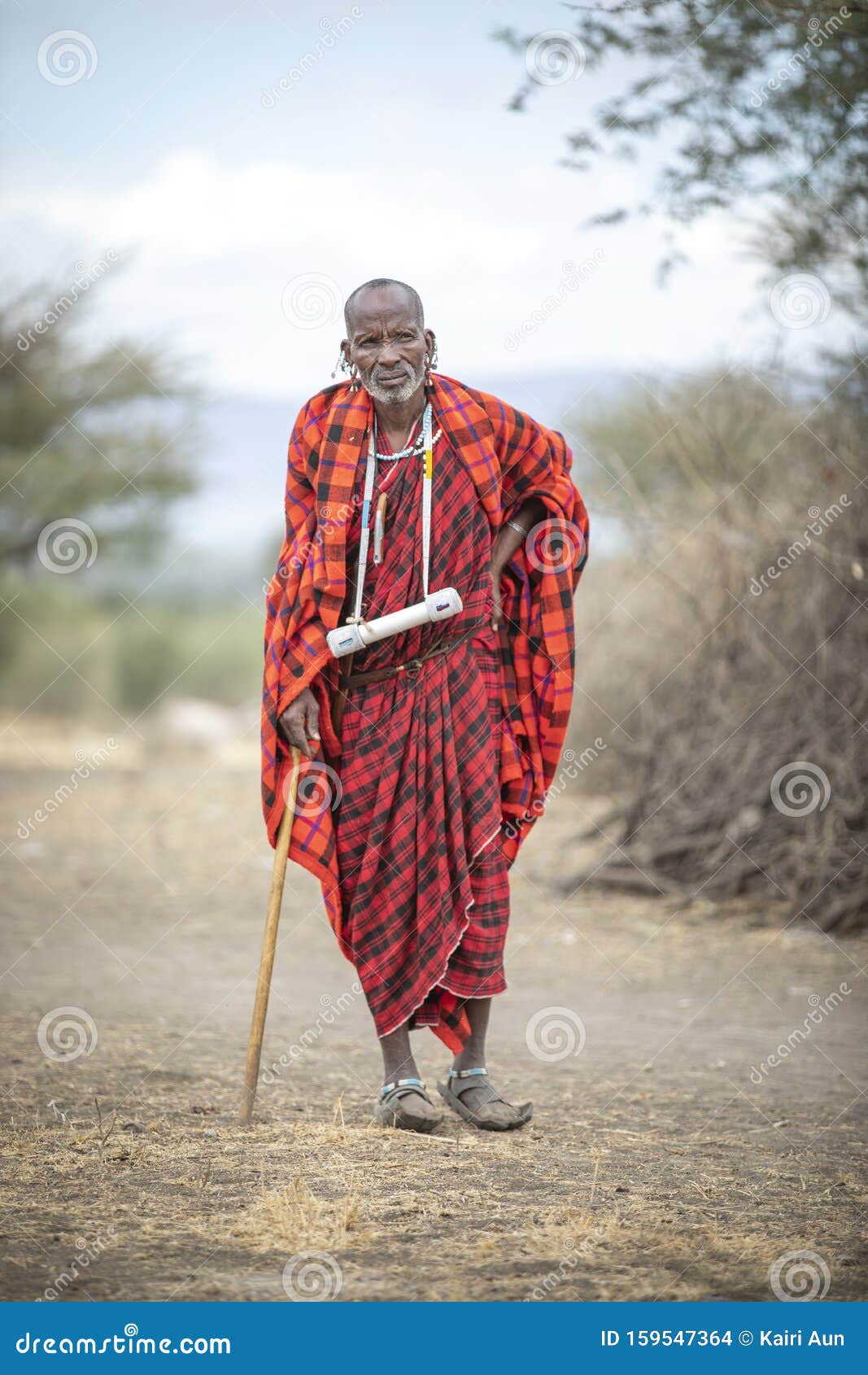 Portrait of an Old Maasai Man Editorial Stock Image - Image of male ...