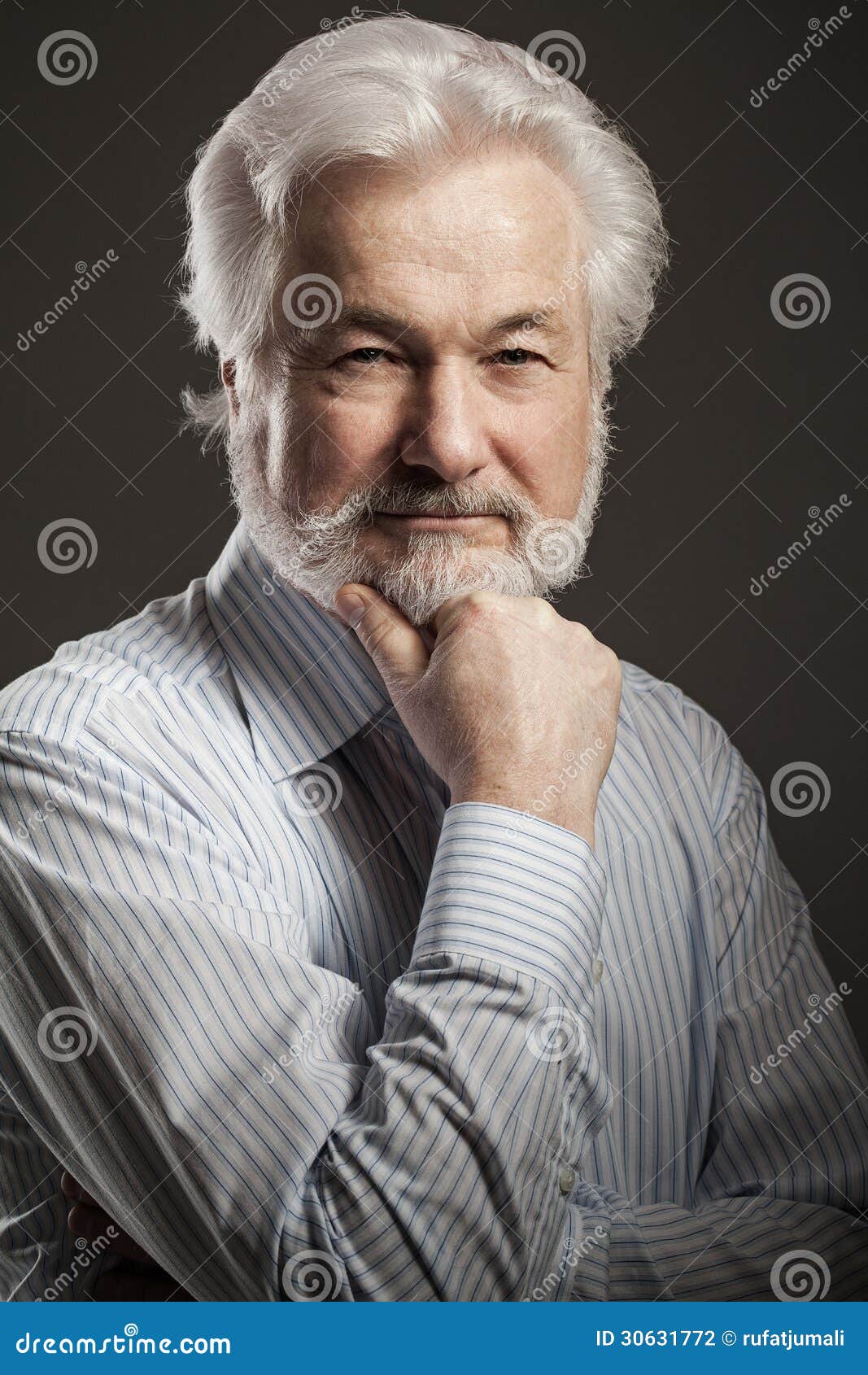 Portrait Of Old Man With Beard Stock Photo Image Of Older Mature