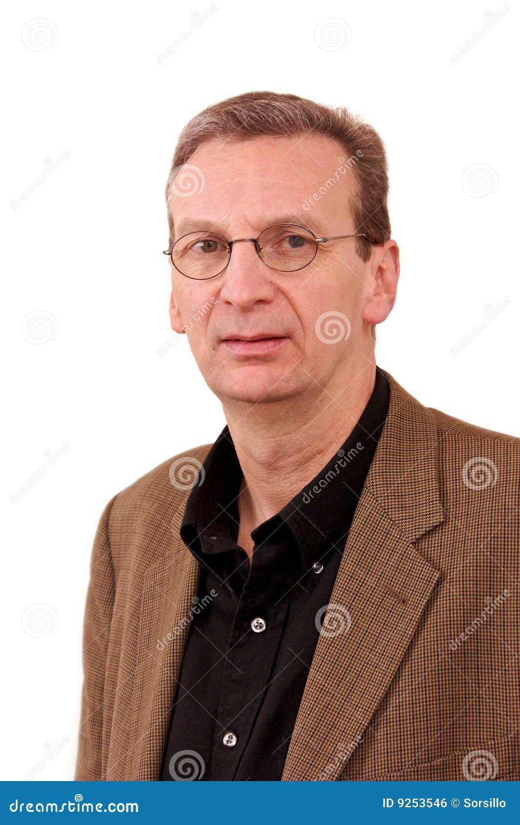 Portrait of Older Business Casual Type White Man Stock Photo Image of