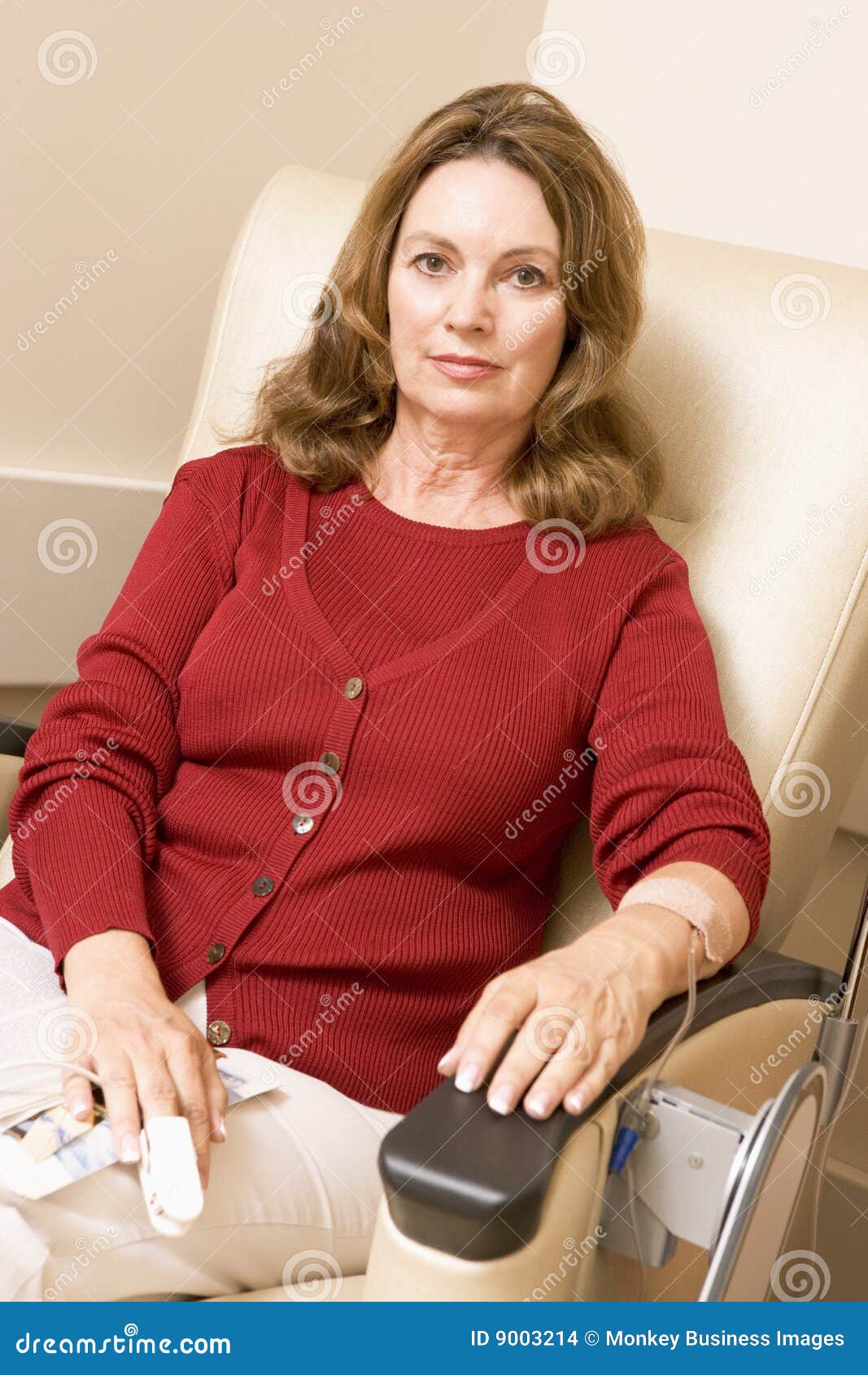 Portrait of a Patient Receiving Chemotherapy Stock Photo Image of