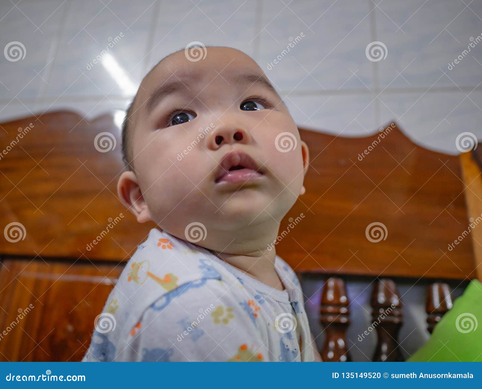 Portrait Photo of Cutie and Handsome Asian Boy Baby Stock Photo - Image ...