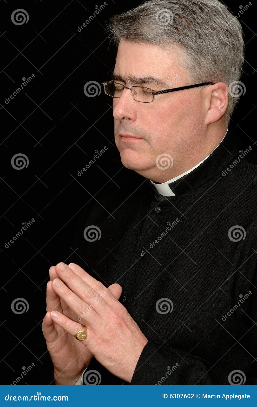 Portrait of praying priest stock photo. Image of christianity - 6307602