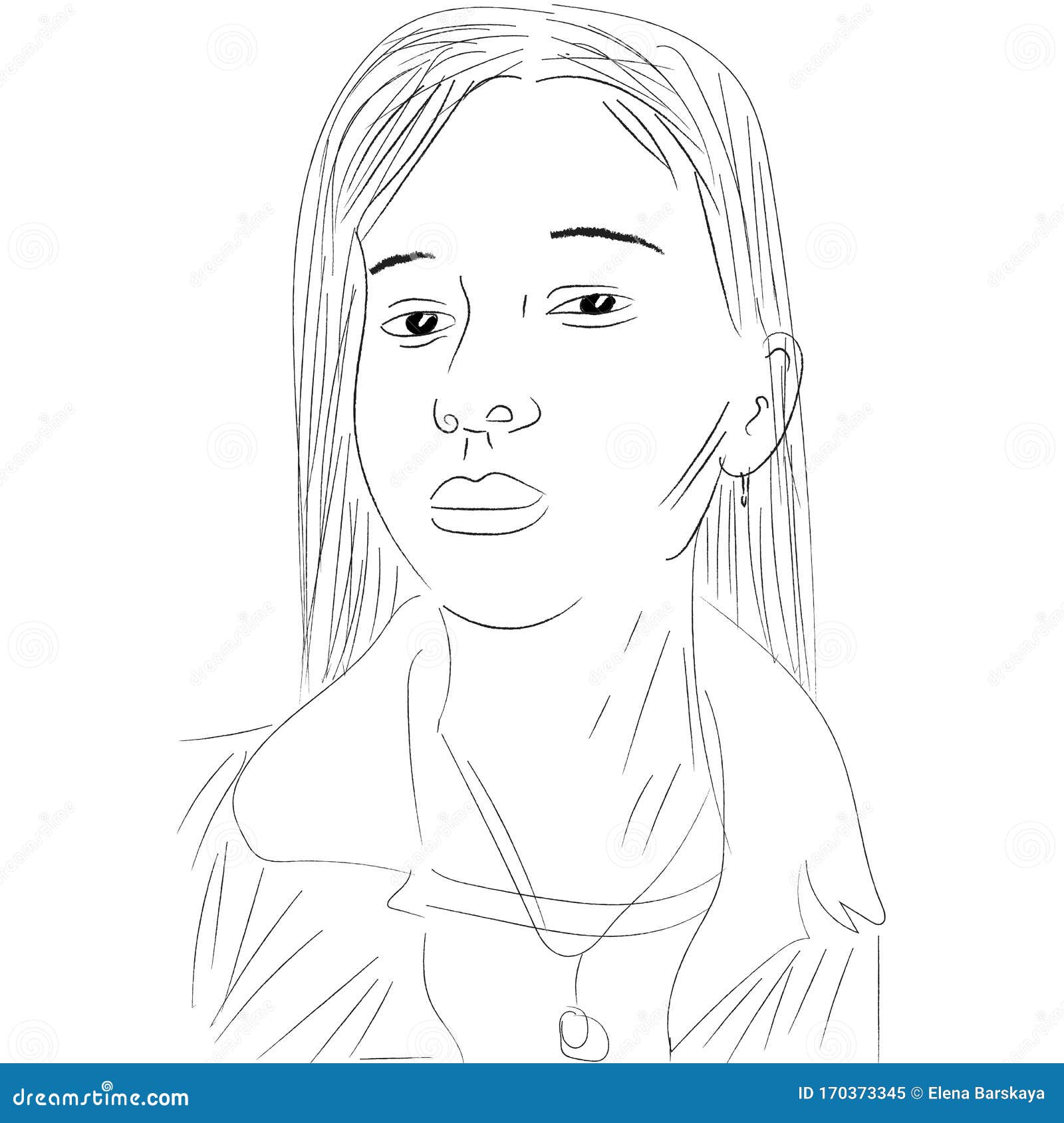 Cute Drawing Of A Woman S Face Outline Sketch Vector, Women Face Drawing,  Women Face Outline, Women Face Sketch PNG and Vector with Transparent  Background for Free Download