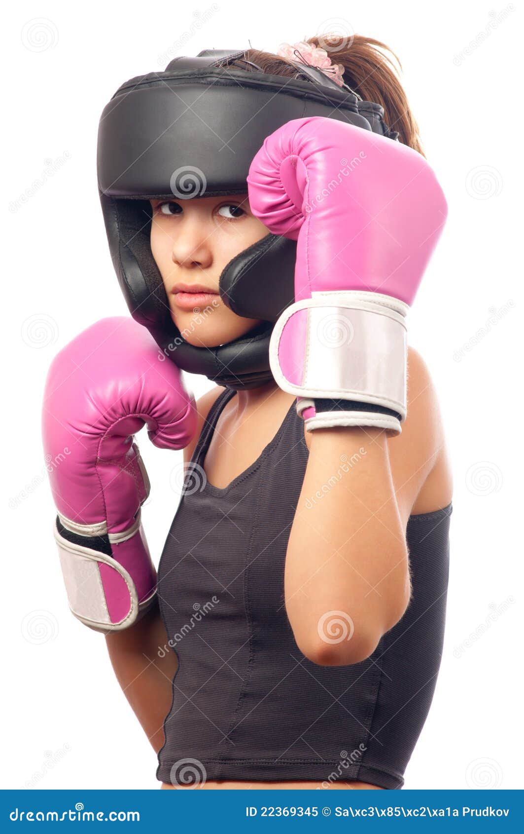 Portrait of Pretty Kick Boxing Girl Stock Image Image of fight, boxer