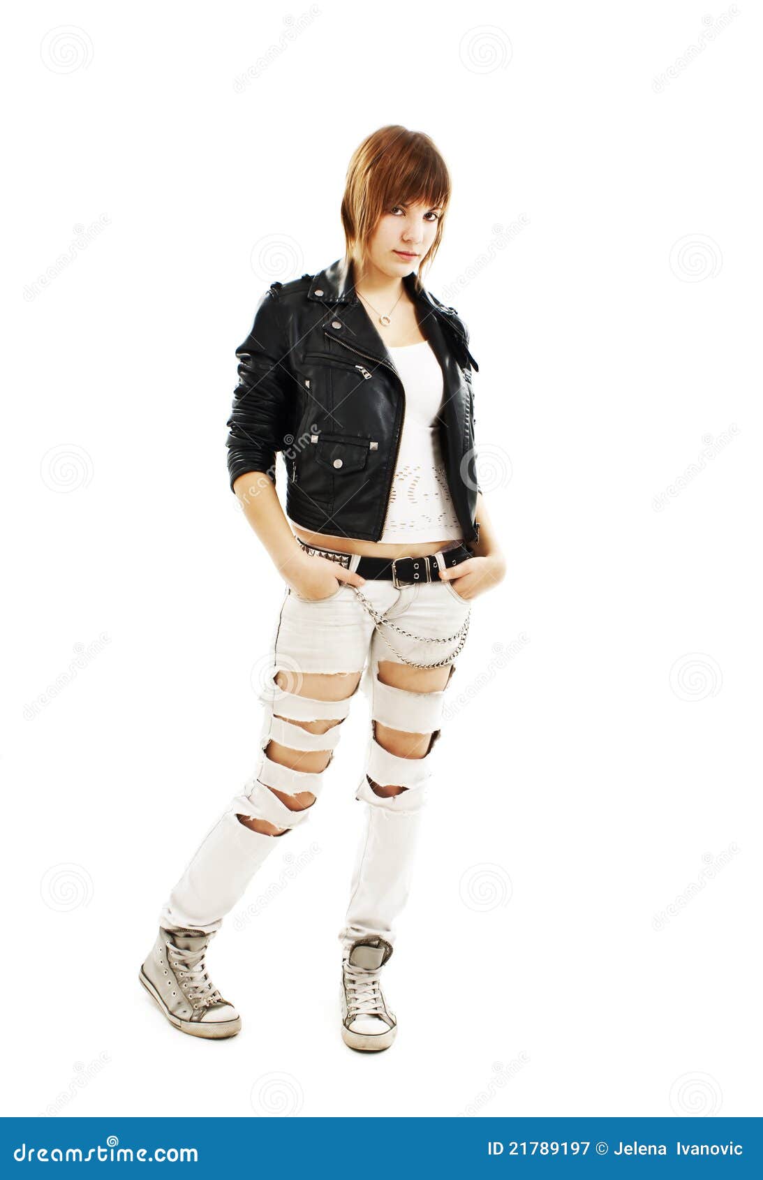 Portrait of a punk girl stock image. Image of background - 21789197