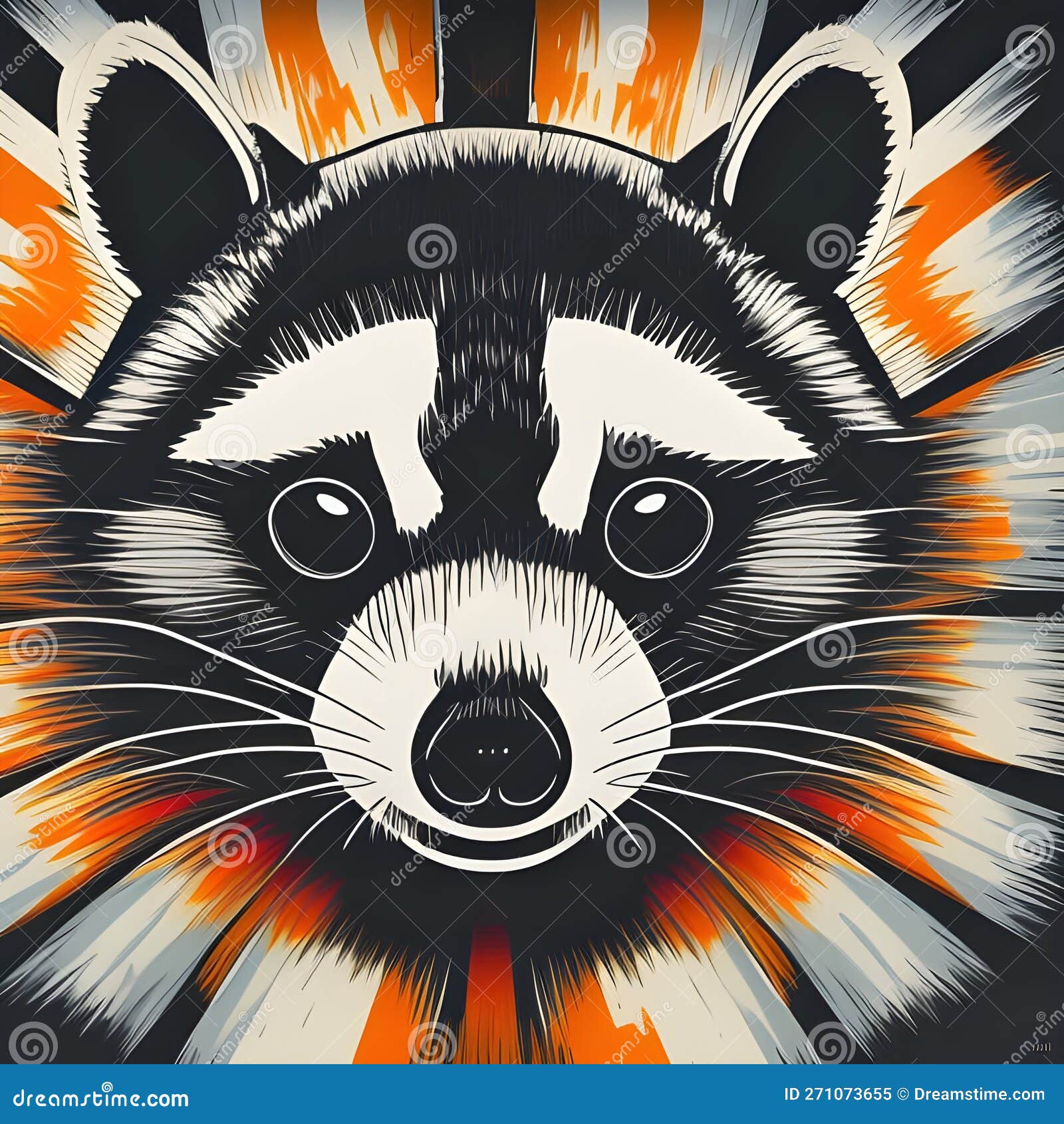 Raccoon stock illustration. Illustration of eyes, portrait 271073655