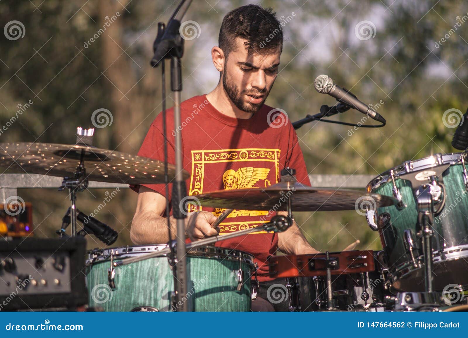 Portrait of a Rock Drummer 3 Stock Photo - Image of happy, male: 147664562