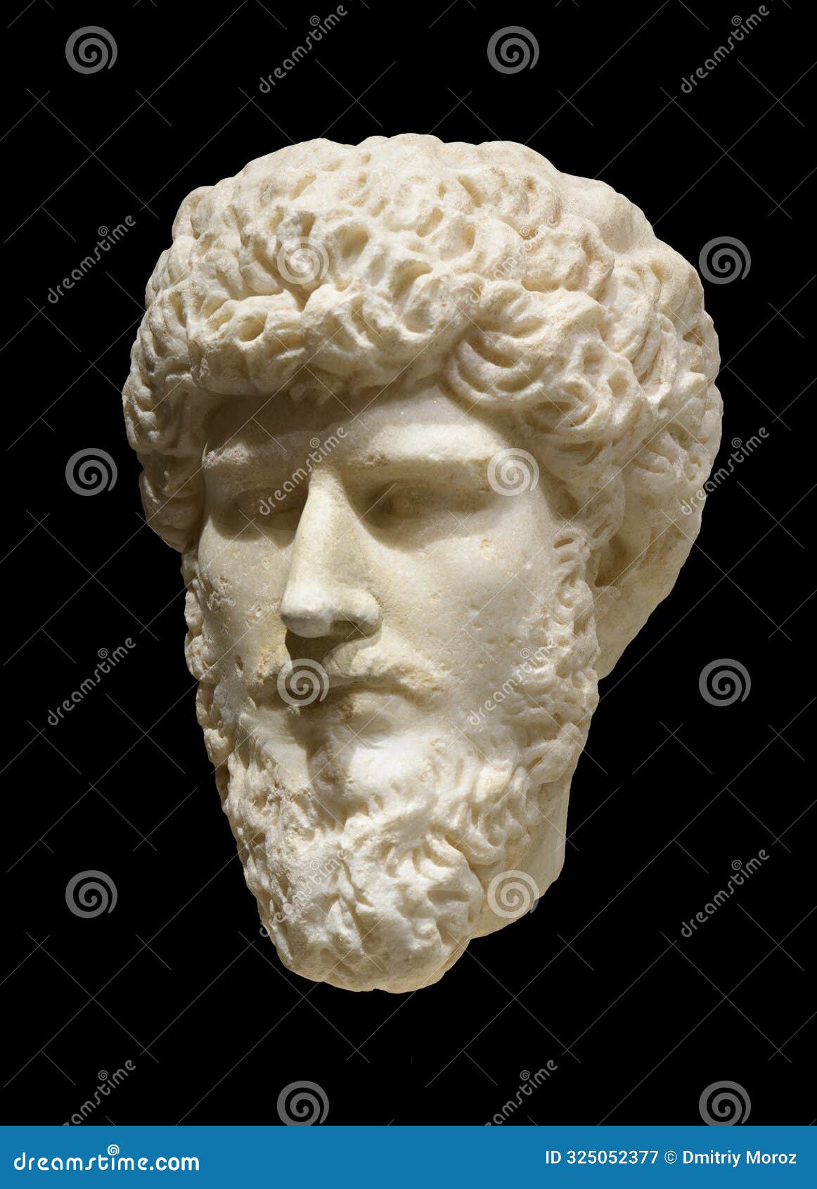 Portrait of Roman Emperor Lucius Verus (Lucius Aurelius Verus) Stock