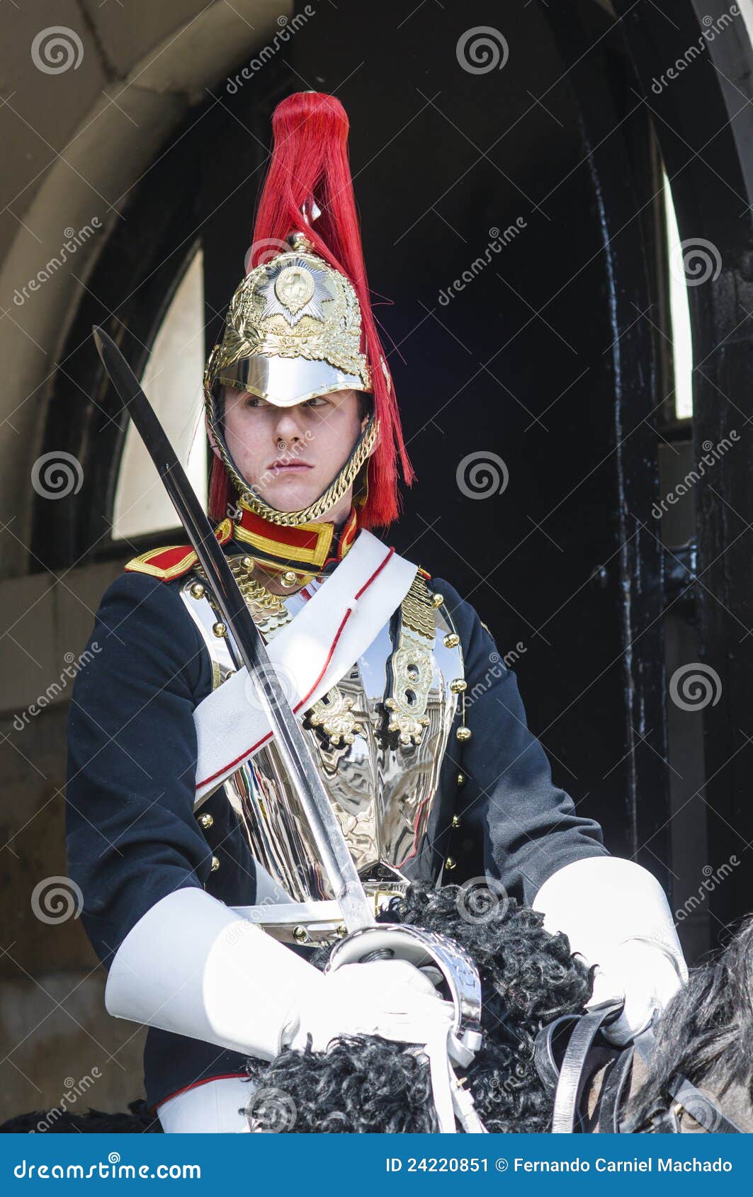 Portrait Of Royal Horse Guards In Typical Uniform Editorial Photo