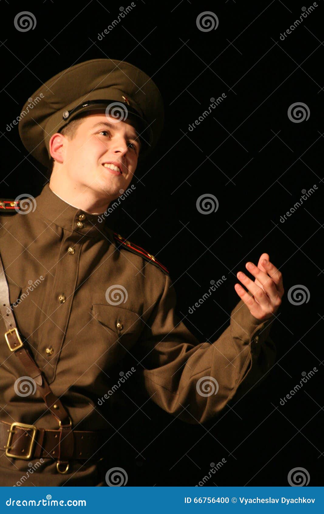 Portrait of a Russian Soldier. the Play `stronger Than Death There is ...