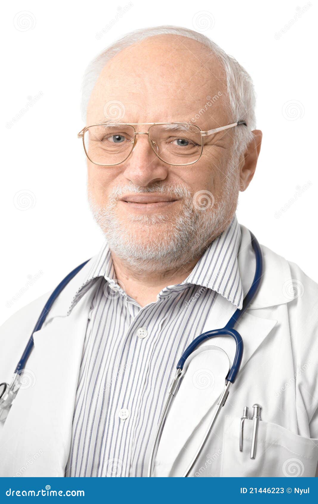 Portrait of Senior Doctor Looking at Camera Stock Image - Image of ...