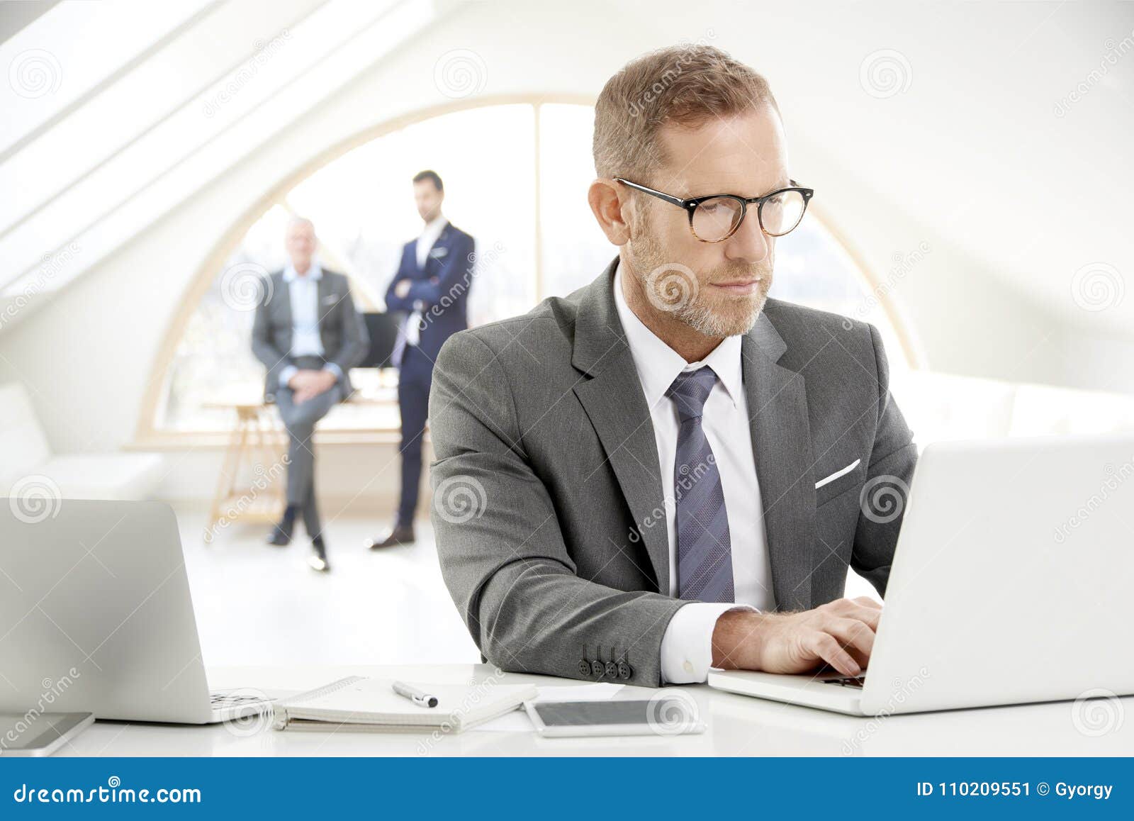 Financial Advisor With Laptop Stock Image Image Of Office