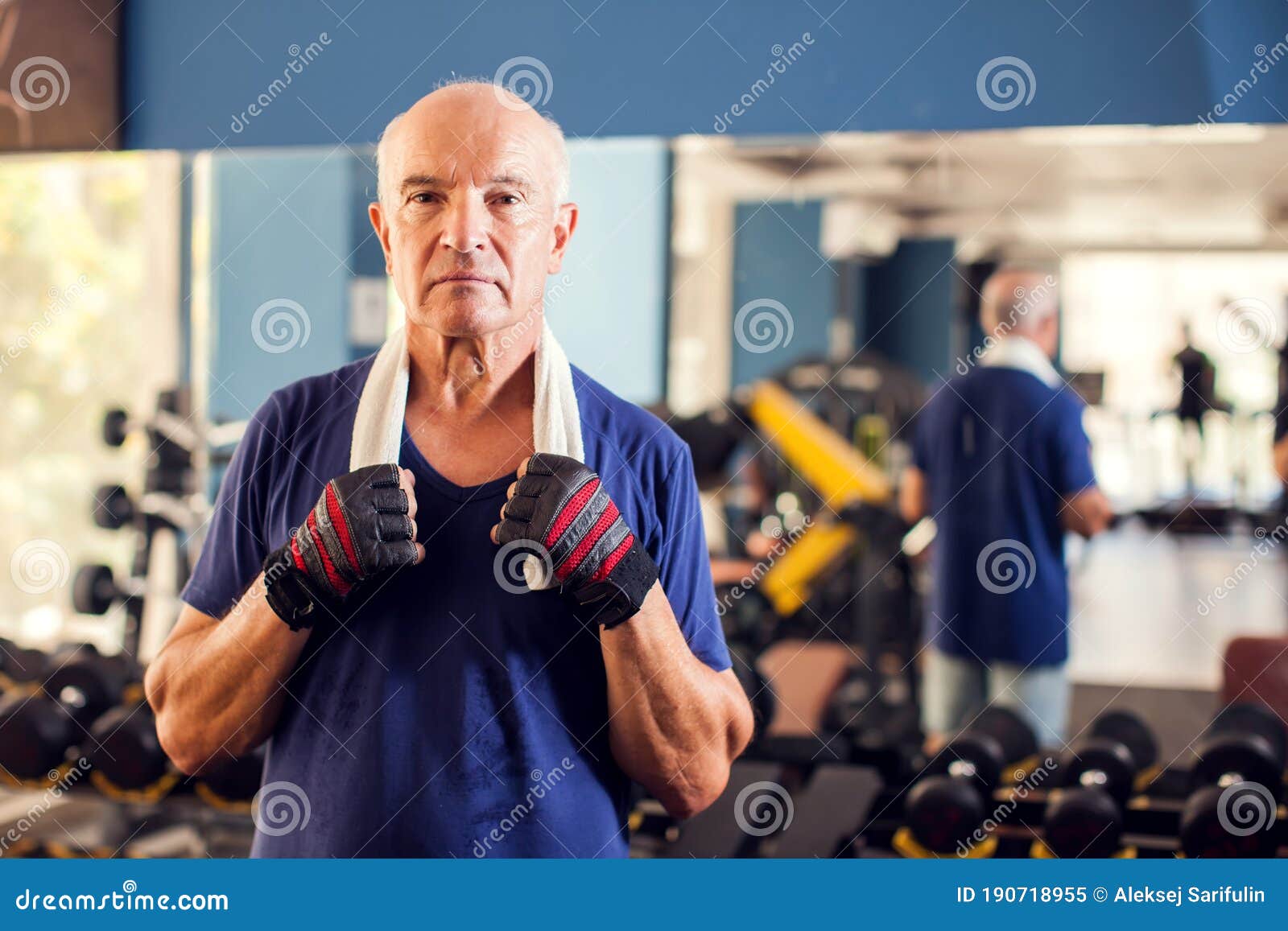 A Portrait of Senior Man in the Gym. People, Health and Lifestyle ...