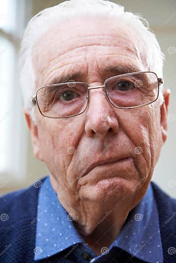 Portrait of Senior Man Suffering from Stroke Stock Image - Image of ...