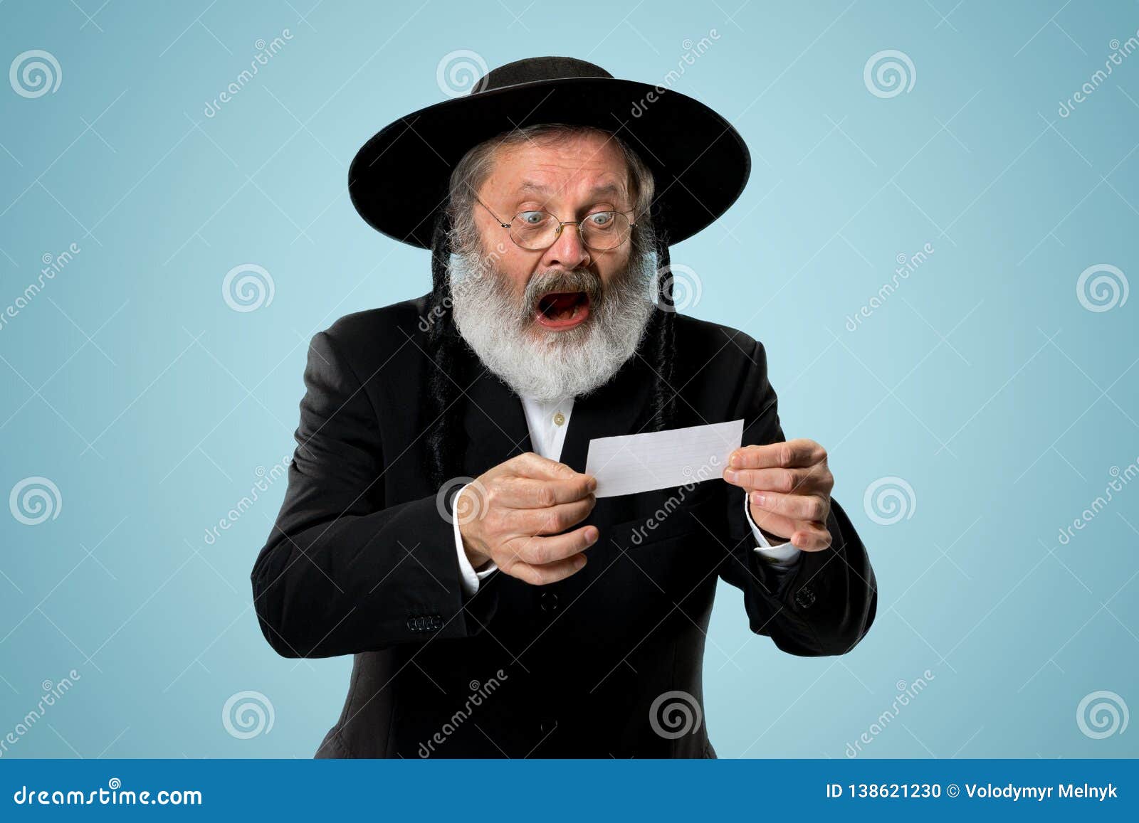 Portrait Of A Senior Orthodox Hasdim Jewish Man Stock Photo Image Of